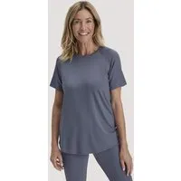 hessnatur hessnatur T-Shirt Regular ACTIVE COMFORT aus TENCEL Lyocell, Schieferblau, – Produktbild 1 von 1