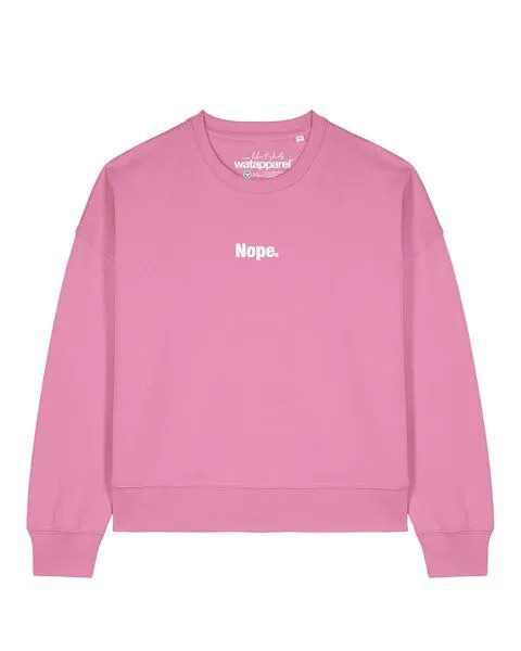 watapparel watapparel Sweatshirt Frauen Nope, Bubble pink, – Produktbild 1 von 2