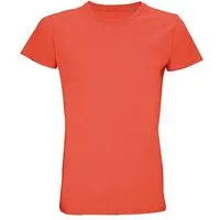 Sol's Sol's Herren T-Shirt Kurzarm Rundhals aus Bio - Baumwolle, Pop orange, – Produktbild 3 von 3