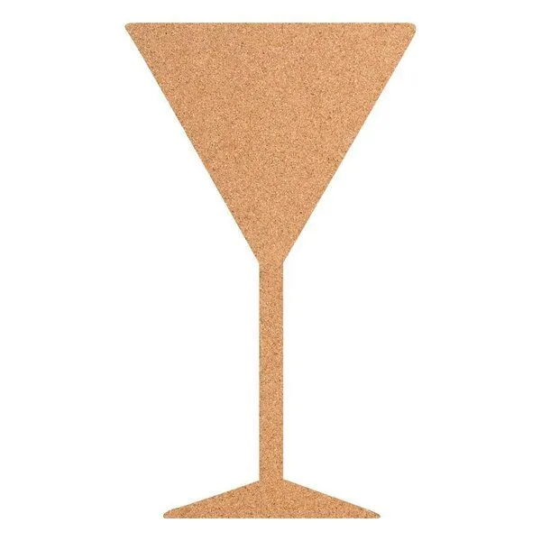 Kork-Deko Kork-Deko Cocktailglas als Pinnwand aus Kork XXL ca. 80x50 cm – Produktbild 1 von 2