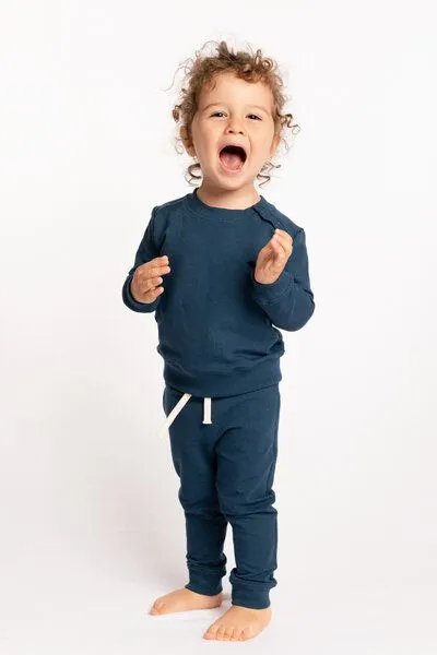 M23 M23 Kinder Sweater aus Biobaumwolle, Modell "Charlie", Blau, – Produktbild 1 von 5