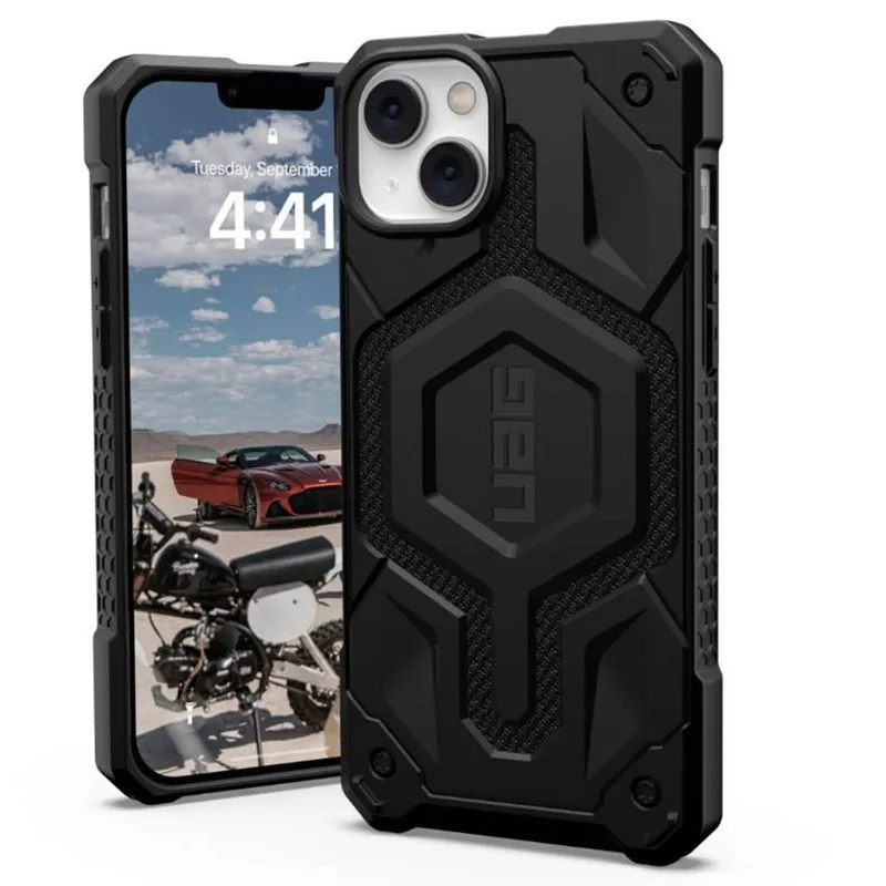 Urban Armor Gear MagSafe-Hülle für Apple iPhone 14 Plus, Urban Armor Gear, Monarch Pro Kevlar, Schwarz – Produktbild 1 von 1