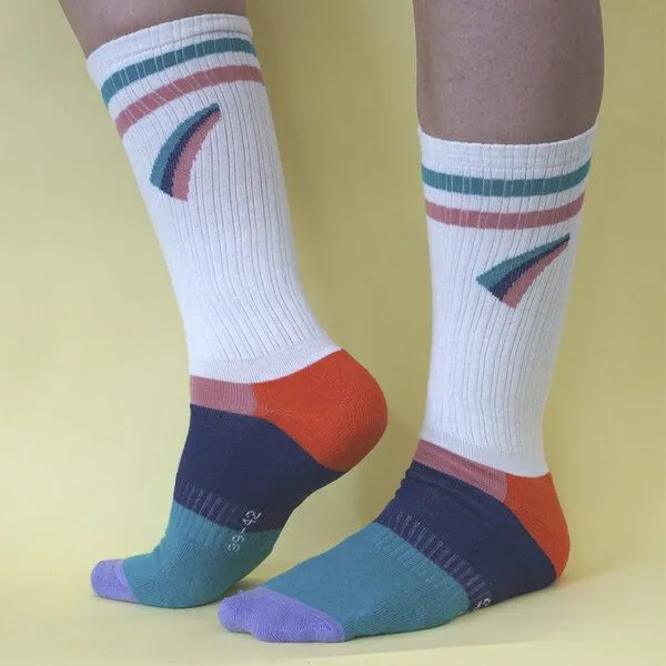 Fräulein Prusselise Fräulein Prusselise Sportsocke Regenbogen Tennissocke, bunt gemustert – Produktbild 4 von 4