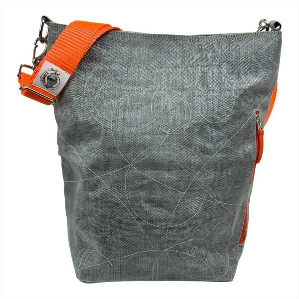 Beadbags Beadbags Schultertasche NET3TJ reused Moskitonetz mit Hochseehafengurt, Silber, – Produktbild 1 von 4