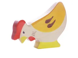 Holztiger Holztiger Holzfigur Huhn, pickend Maße 8 x 1,9 x 6,5 cm – Produktbild 1 von 1