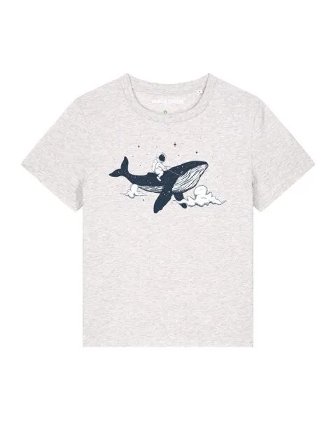 watapparel watapparel T-Shirt Frauen Spacewhale, Cool heather grey, – Produktbild 1 von 4