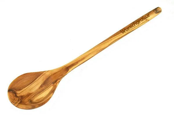 Olivenholz erleben Olivenholz erleben Kochlöffel RUND (30 cm) aus Olivenholz – Produktbild 3 von 4