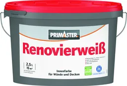 Primaster Wandfarbe Primaster Wandfarbe Renovierweiß weiß 2,5 L – Produktbild 1 von 1