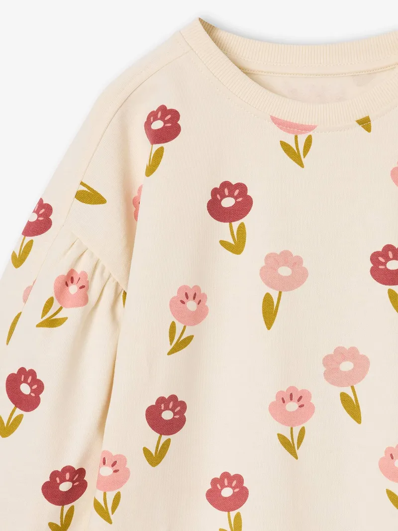 Vertbaudet Kurzes Sweatkleid Mädchen, Wollweiß, – Produktbild 2 von 2