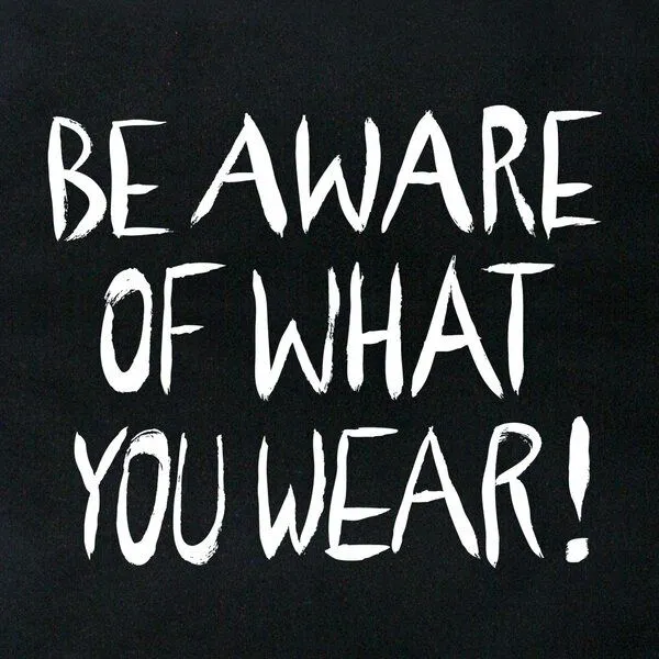 Gary Mash Gary Mash Baumwolltasche Be aware of what you wear!, Schwarz, – Produktbild 2 von 2