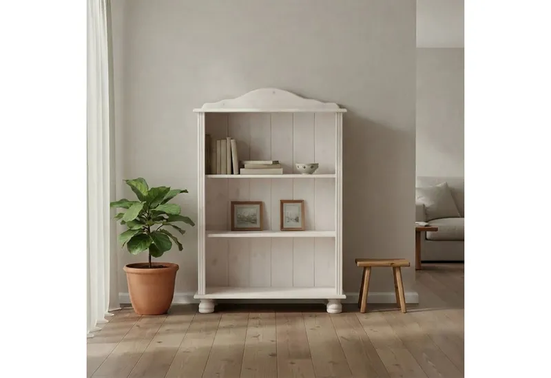 OTTO home Regal Mette, aus massivem Kiefernholz, in unterschiedlichen Größen und Farben, Weiß, – Produktbild 1 von 5