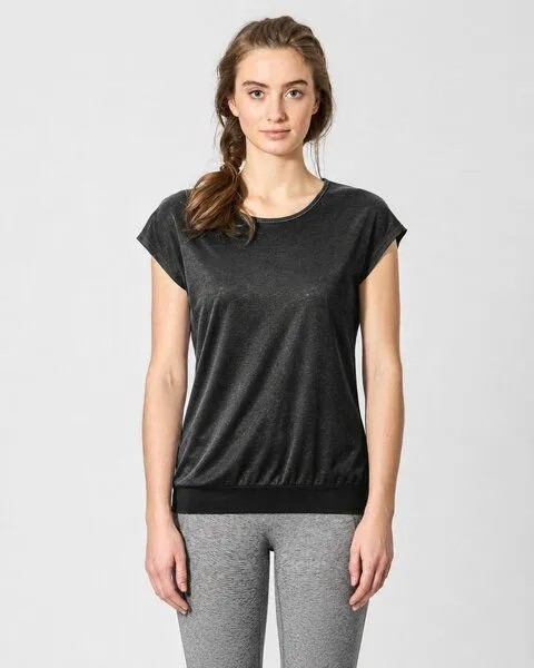 HempAge HempAge Damen Yoga T-Shirt Hanf/Bio-Baumwolle, Black(schwarz), – Produktbild 1 von 4