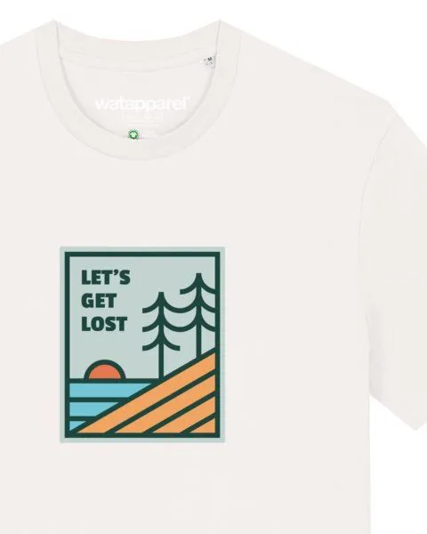 watapparel watapparel T-Shirt Unisex Let's Get Lost, Off white, – Produktbild 3 von 4