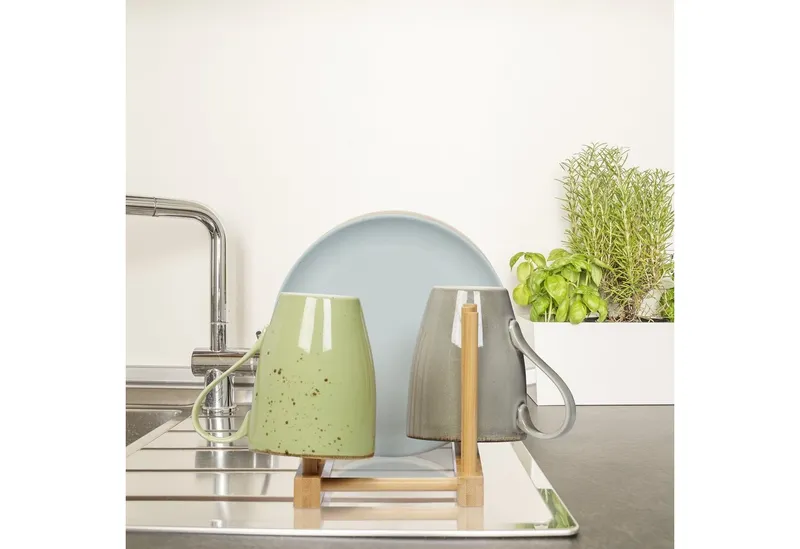 RELAXDAYS RELAXDAYS Geschirrständer 2er Set Tellerständer Bambus, Zubehör für Küchenspüle, Braun, – Produktbild 5 von 5