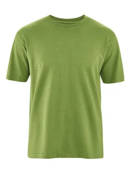 HempAge Hempage Herren vegan T-Shirt Basic Unkrautgrün – Produktbild 1 von 1