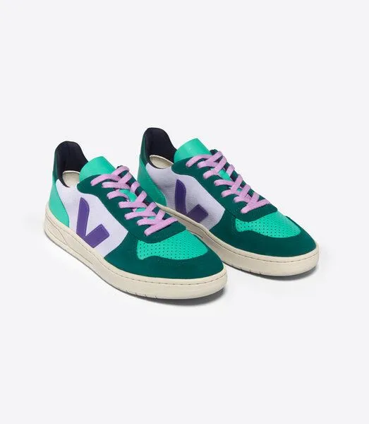 Veja Veja Sneaker Damen - V-10 Suede, Mehrfarbig (multico swan purple pierre), – Produktbild 3 von 4