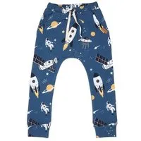 Walkiddy Kinder Jogginghose GOTS zertifiziert – Dunkelblau mit Muster, Bund mit Kordel, weich & bequem | von Walkiddy – Produktbild 1 von 1