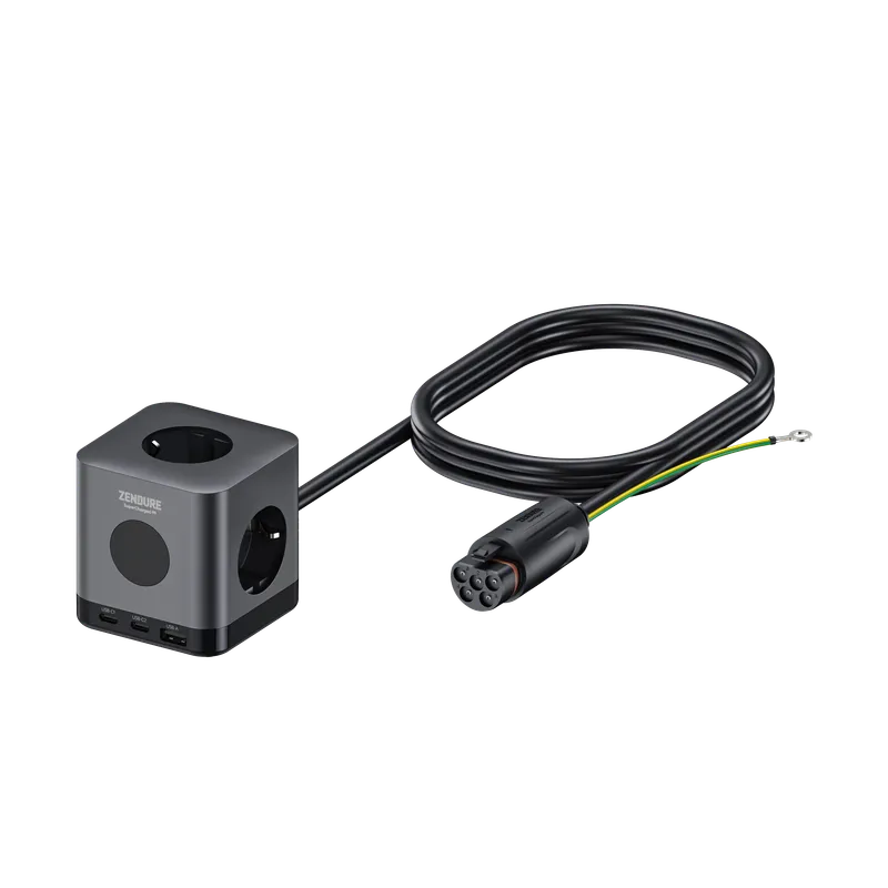 Zendure Deutschland Zendure Off-Grid-Steckdosenleiste Für SolarFlow Hyper 2000, M30-5-Pin-Stecker · USB-C 67 W (Für Hyper 2000) – Produktbild 1 von 4