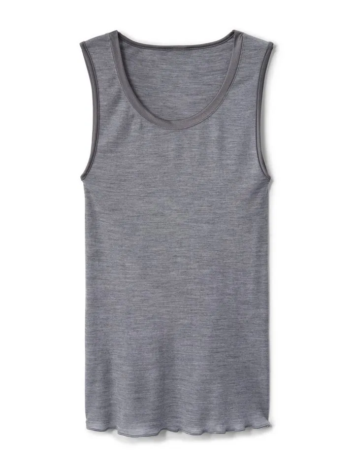 CALIDA CALIDA Tanktop True Confidence Rundhals, atmungsaktiv, wärmend, elastisch, Feinripp-Qualität, Grau, – Produktbild 1 von 5