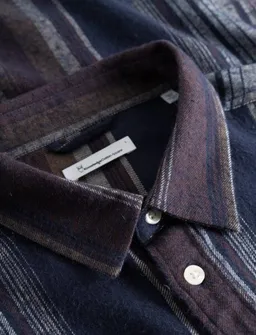 KnowledgeCotton Apparel KnowledgeCotton Apparel - Hemd Loose Fit Double Layer Striped Shirt – Produktbild 1 von 1