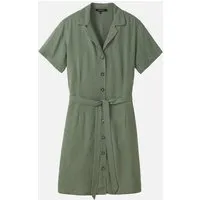 recolution Damen Kleid aus Leinen und LENZING ECOVERO Viskose Mix - YUCCA - recolution, Khaki (grün), – Produktbild 1 von 1
