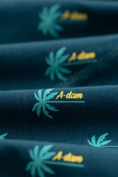A-Dam A-Dam Petrolfarbene Boxer Briefs Blue Palms – Produktbild 4 von 4
