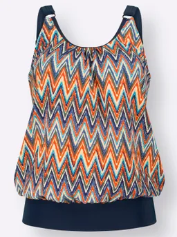 feel good Tankini-Oberteil marine-bunt-bedruckt – Produktbild 1 von 1