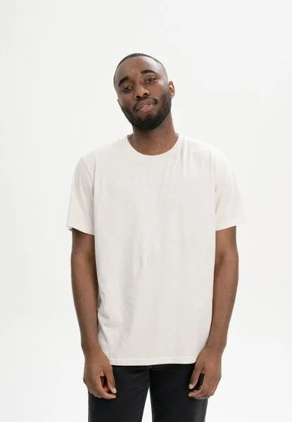 MELA MELA T-Shirt Style SADHIL aus 100% Bio-Baumwolle, Cream melange, – Produktbild 1 von 4