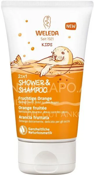 Weleda Weleda Kids 2in1 Shower & Shampoo Fruchtige Orange 150 ml – Produktbild 4 von 5