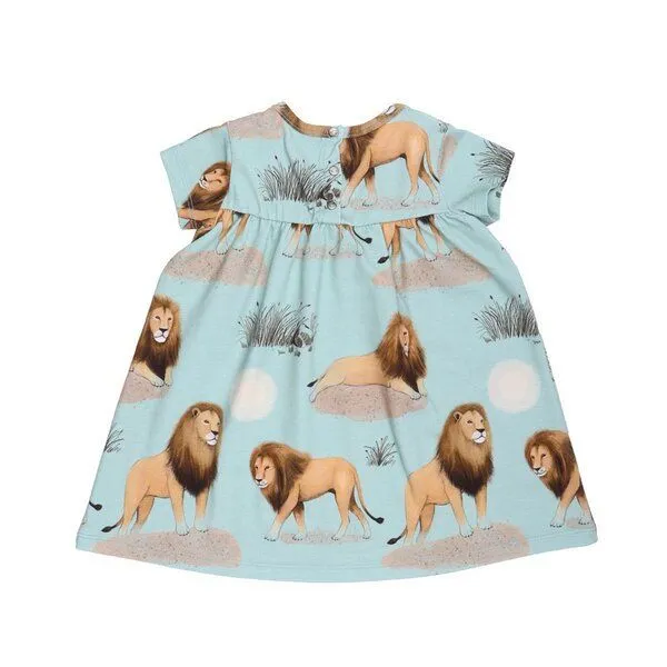Walkiddy Kinderkleid GOTS zertifiziert, grün, Kurzarm, Igel-Allover, weich – Walkiddy – Produktbild 2 von 2