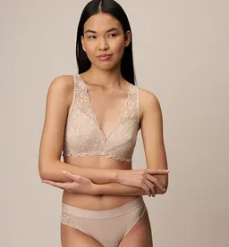 CASAGiN CASAGiN Bralette-BH aus natürlichem Bio-Stoff und weicher Öko-Spitze mit schlichtem Design – Produktbild 1 von 1