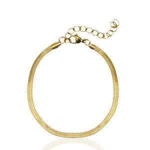 ELEKTROPULLI Armband ca. 22 cm x 3 mm (inkl. 5cm Verlängerungskette) Elektropulli, Gold, – Produktbild 1 von 2