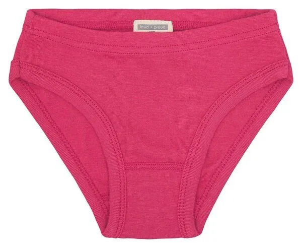 loud + proud loud + proud Babys & Kinder Doppelpack Slips aus Feinripp, GOTS-zertifiziert, Pink, – Produktbild 1 von 4