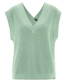HempAge Hempage Damen vegan Strickweste In Mentagrün – Produktbild 1 von 1