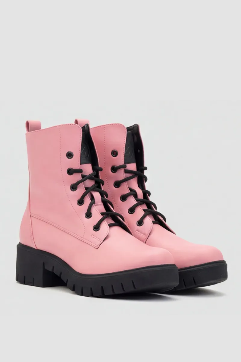 BOHEMA BOHEMA Damen vegan Stiefel Worker No. 3 Rosa, Rosa, – Produktbild 2 von 2