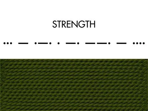 renna deluxe renna deluxe Morse-Code Armband aus Sterling Silber, Grün, – Produktbild 7 von 8
