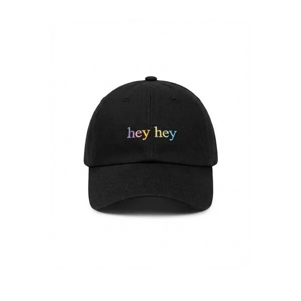 hey hey studios hey hey studios Unisex Cap „Rainbow 2.0“ schwarz aus Bio-Baumwolle, Schwarz, – Produktbild 1 von 4