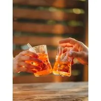 MaBe MaBe 16er Set Aperol Gläser - UPCYCLING aus der leeren 0,7l Flasche MIT 16x Glashalm – Produktbild 1 von 1