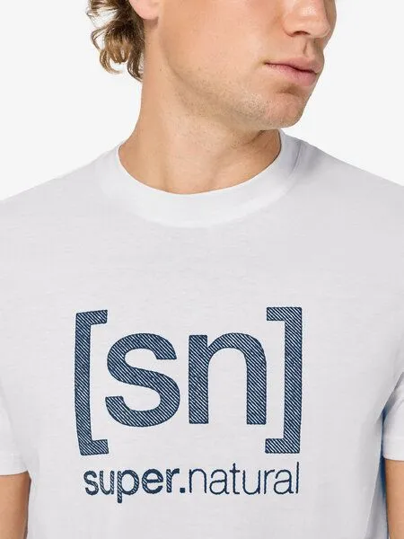 Super.Natural Super.Natural Denim Logo Bio C Tee für Herren, Merino, Blue, – Produktbild 2 von 4