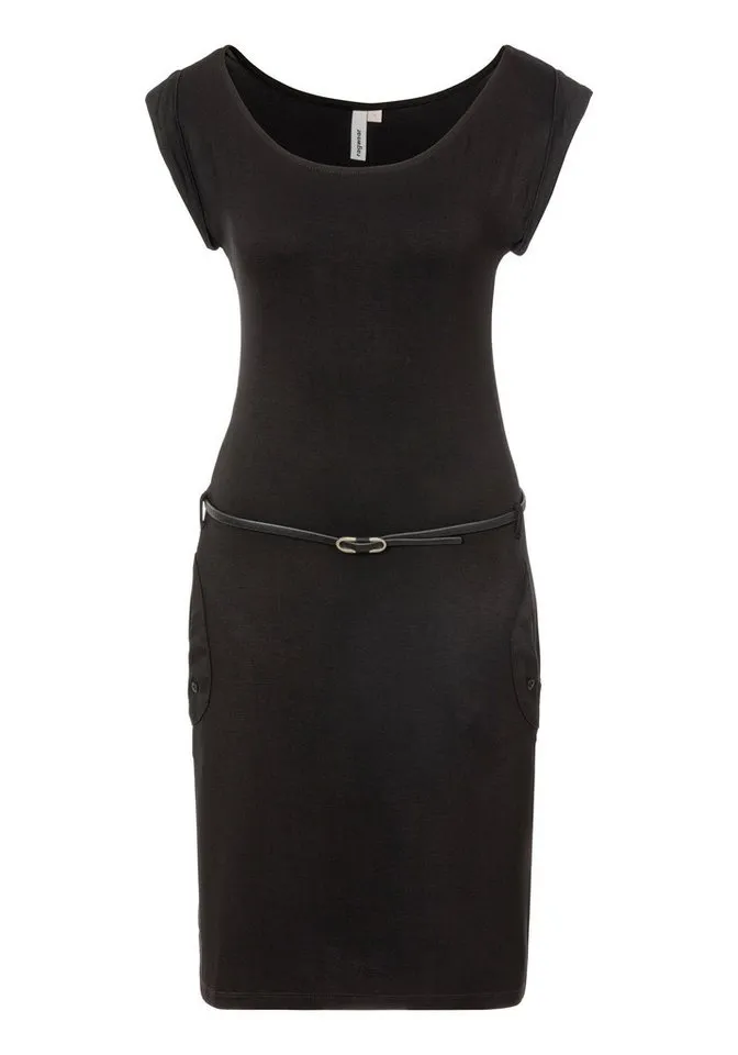 ragwear ragwear Minikleid TAGG aus Viskose und Elasthan, in Jersey-Qualität mit Stretch, Kurzarm, Schwarz, – Produktbild 2 von 2