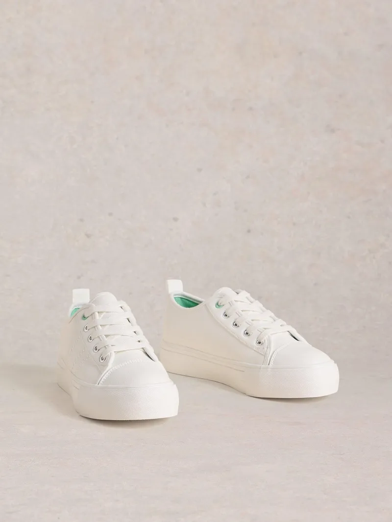 White Stuff Pippa Turnschuhe - 41, Naturweiß, – Produktbild 3 von 4