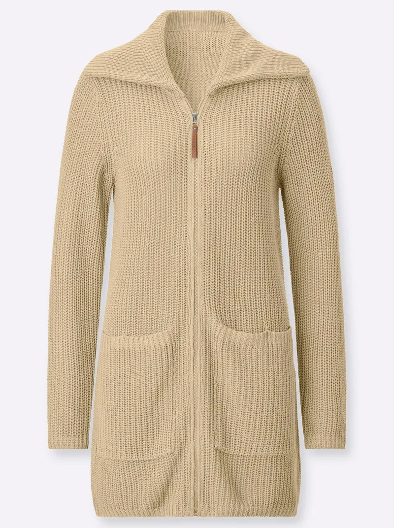 Witt Longstrickjacke, Sand, – Produktbild 1 von 2