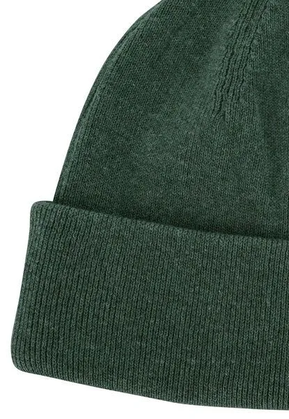 MELA MELA Feinstrick Mütze Style HIMMAT aus 100% Bio-Baumwolle, Deep forest melange, – Produktbild 4 von 4
