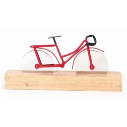 El Puente El Puente Pizzaschneider "Bike" im Holzblock – Produktbild 1 von 1