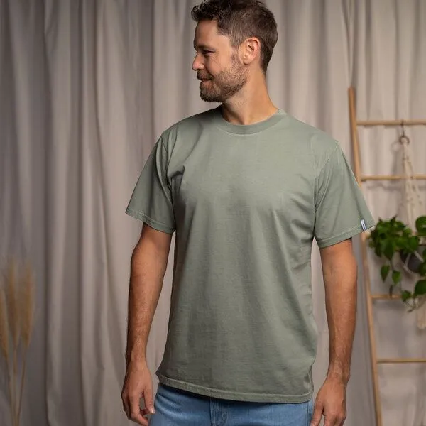 Vresh Clothing Vresh Clothing Vred - Oversized unisex T-Shirt aus Biobaumwolle, Salbei, – Produktbild 3 von 4