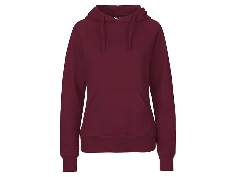 Neutral Neutral® Damen College Hoodie Hoody Kapuzenpullover Kapuzenpulli, Bordeaux, – Produktbild 1 von 2