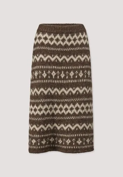 hessnatur hessnatur Strickrock Relaxed aus Alpaka mit Bio-Baumwolle, Naturbraun, – Produktbild 4 von 4