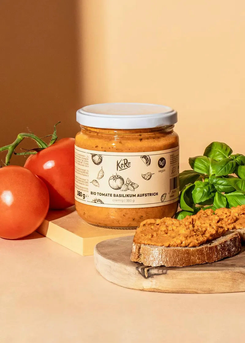 KoRo Bio Tomate Basilikum Aufstrich 380 g – Produktbild 2 von 8