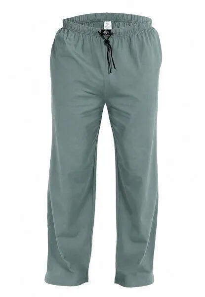 Haasis Bodywear Haasis Bodywear Herren Pyjamahose lang mit Seitentaschen, Single Jersey, reine Baumwolle, Mineral, – Produktbild 1 von 3