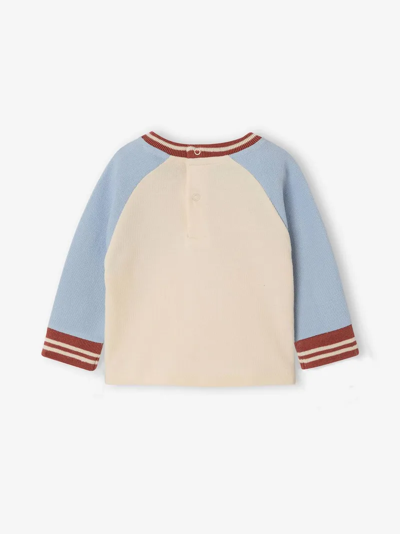 Vertbaudet Baby Shirt mit Brusttasche und Druckknöpfen am Rücken, Graublau, – Produktbild 4 von 4
